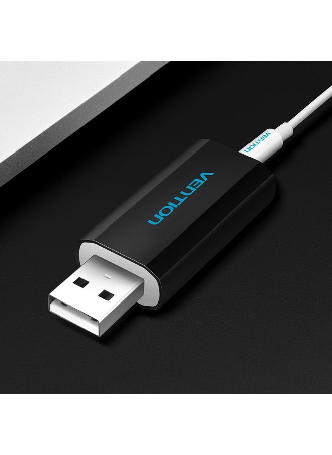 فينشن VENTION USB External Sound Card Black Metal Type (CTIA) Model # VAB-S15-B  - Image 2