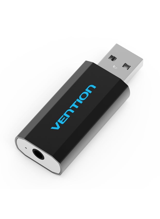 فينشن VENTION USB External Sound Card Black Metal Type (CTIA) Model # VAB-S15-B  - Image 1