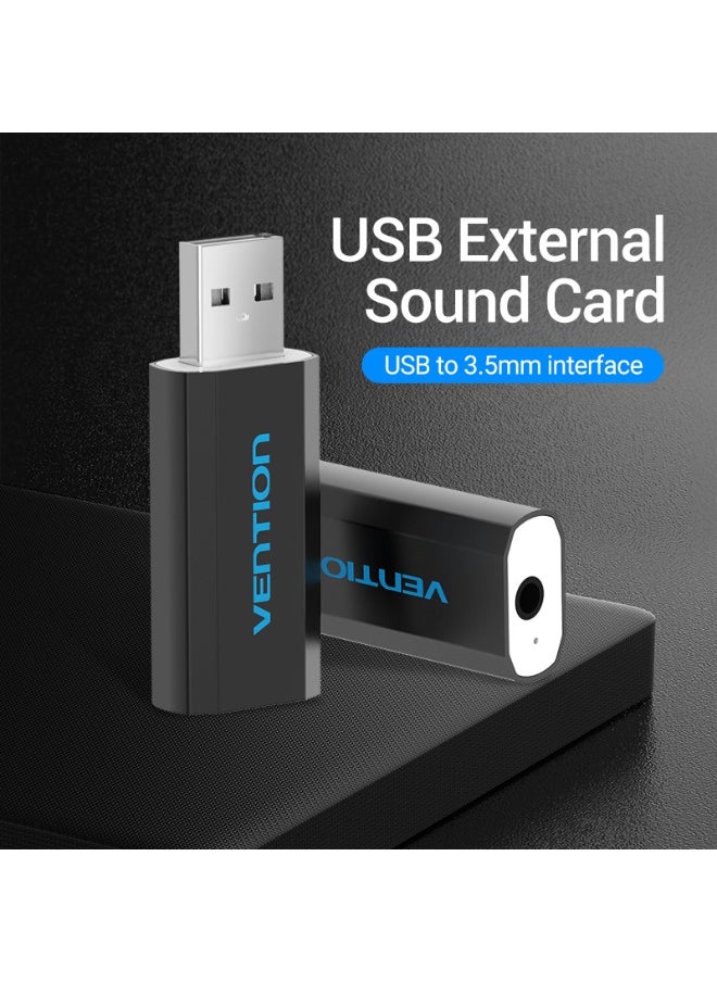 فينشن VENTION USB External Sound Card Black Metal Type (CTIA) Model # VAB-S15-B  - Image 3
