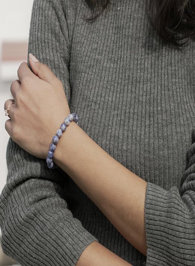 TRISHAKTI PRODUCTS - The life healing products Natural Original Crystal stone Charm Crystal Bracelet Adorable & Amazing Sodalite Bracelet Original Certified Soda Light Bracelet Chameleon Sodalite सोडालाइट ब्रेसलेट sodalite bracelet with adjustable thread Sodalite Stone Bracelet (Stone Blue) - Image 2
