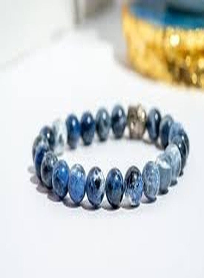 TRISHAKTI PRODUCTS - The life healing products Natural Original Crystal stone Charm Crystal Bracelet Adorable & Amazing Sodalite Bracelet Original Certified Soda Light Bracelet Chameleon Sodalite सोडालाइट ब्रेसलेट sodalite bracelet with adjustable thread Sodalite Stone Bracelet (Stone Blue) - Image 3