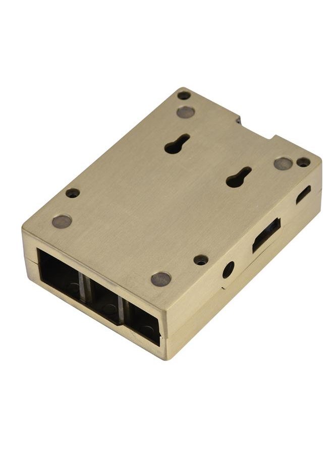 Aluminium Alloy Enclosure Box Protective Case for Raspberry Pi 3/2 Model B and B+ (Brass)
