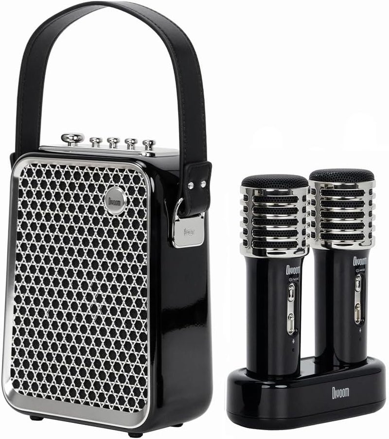 Divoom SongBird-HQ Dual Karaoke Bluetooth Speaker with Microphone (Black) - Image 1