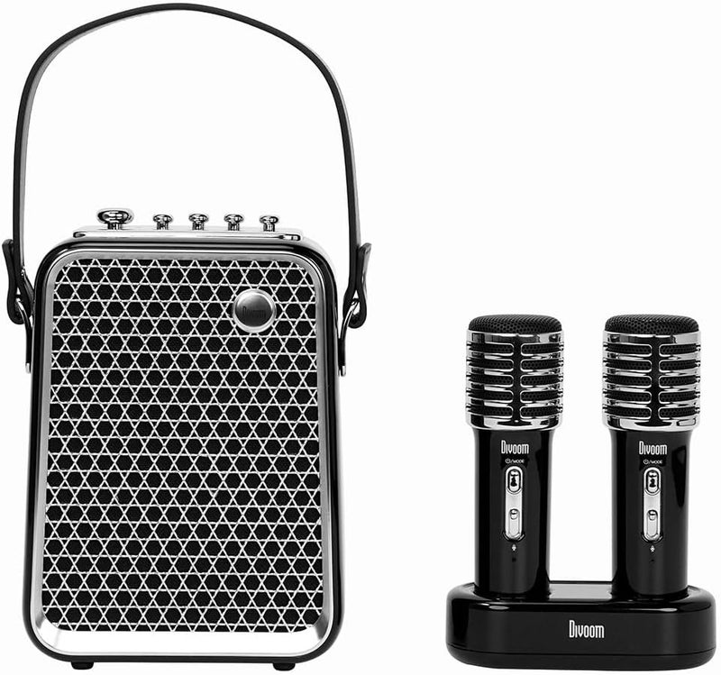 Divoom SongBird-HQ Dual Karaoke Bluetooth Speaker with Microphone (Black) - Image 5