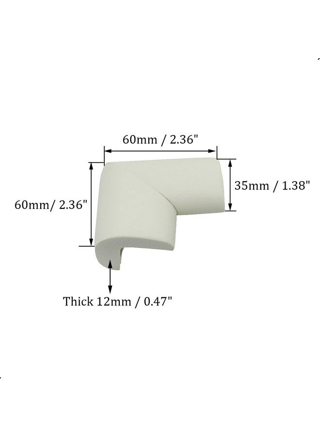 ZXUEZHENG 4 Pack Soft Foam Baby Proofing Corner Guards & Edge Protectors, Pre-Taped Table Corner Protector, Children Safety Furniture Desk Bumper, Cushion for Sharp Corners, L Type,White - Image 2