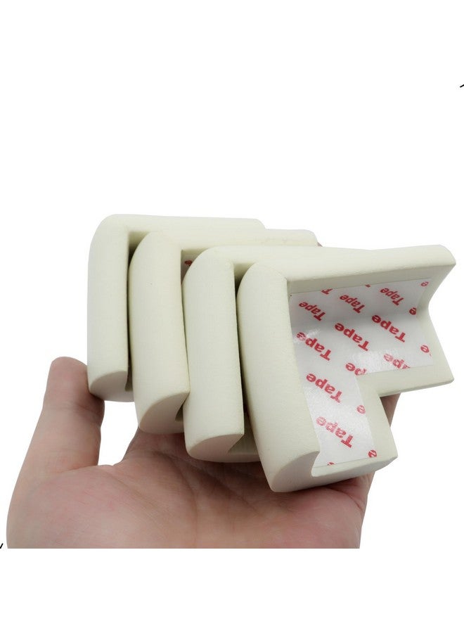 ZXUEZHENG 4 Pack Soft Foam Baby Proofing Corner Guards & Edge Protectors, Pre-Taped Table Corner Protector, Children Safety Furniture Desk Bumper, Cushion for Sharp Corners, L Type,White - Image 4