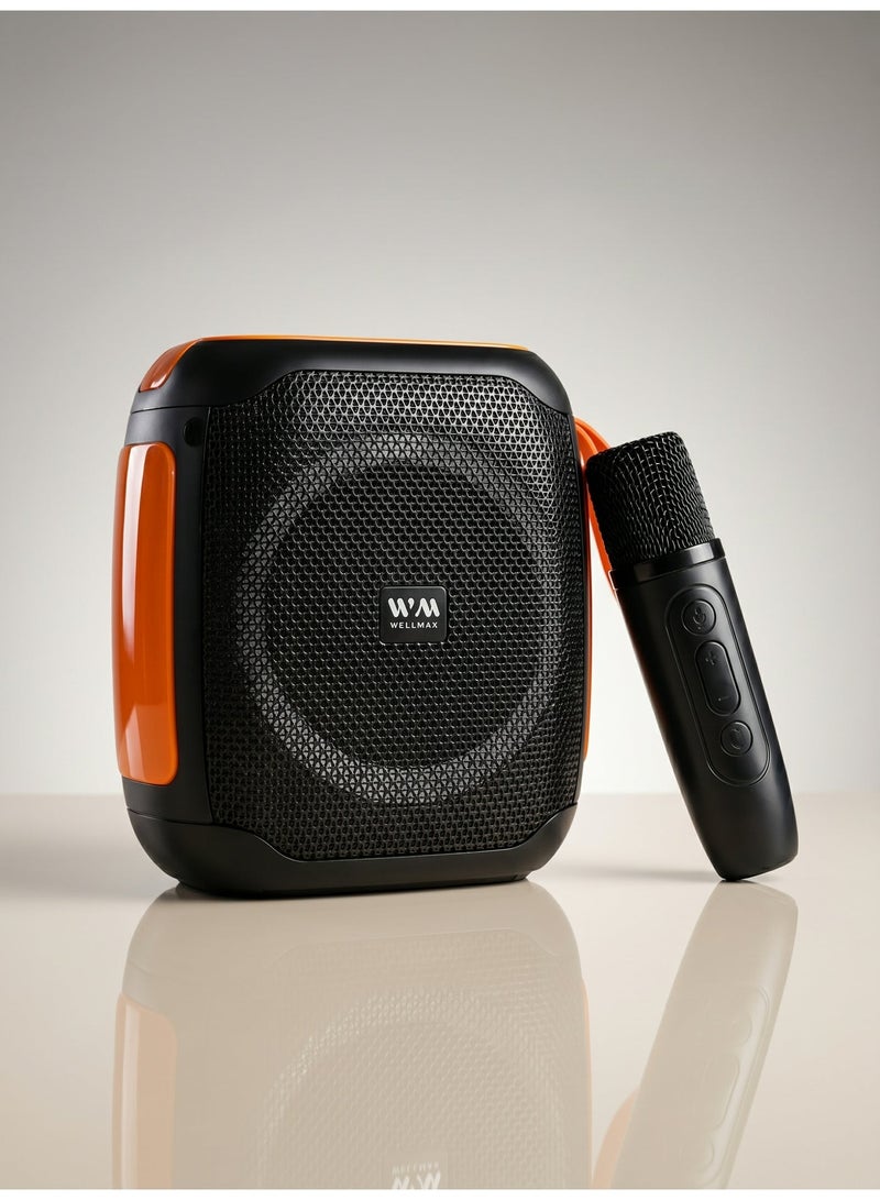 WELLMAX WM Portable Bluetooth Speaker Wireless Deep Bass Sound Waterproof Outdoor Speaker with Long Battery TF Card AUX for Travel Party – WMAX-SKR86 - Image 3