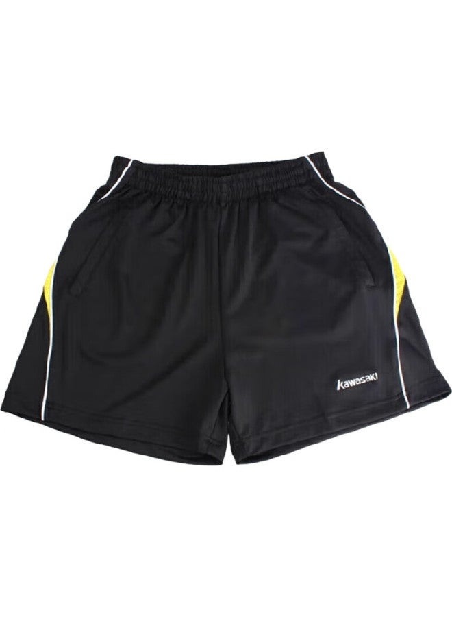 Kawasaki Badminton Shorts For Men, Women And Unisex, Casual Sports Shorts, Breathable Sweat-Wicking, Black Ymb-181 M - Image 1