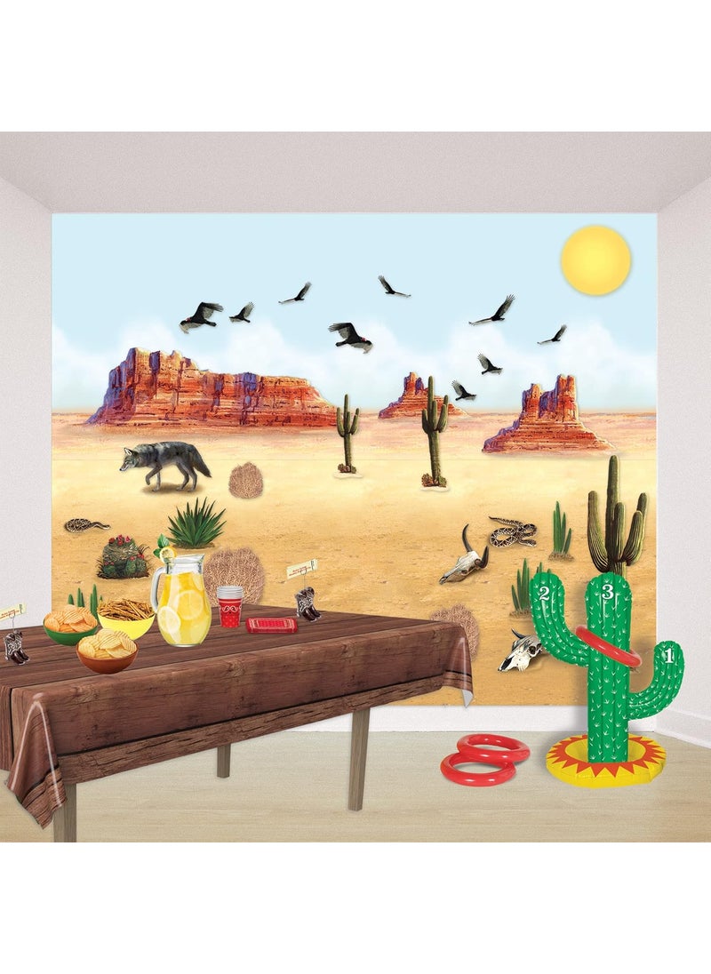 Beistle Beistle Fiesta Party Plastic Inflatable Cactus Ring Toss Game for Mexican Cinco De Mayo Celebrations Western Cowboy Birthday Party Supplies 725  - Image 5