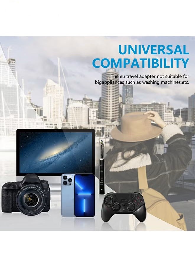 3 Pack UK to US Plug Adaptor Type G to Type A and B UK to USA, Canada, Australia, Japan, Thailand, Mexico, Jamaica, Dominican Republic, Barbados, China and more 2 Pin Flat Travel Adapter (Black) - Image 4