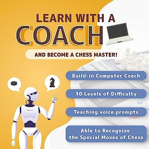 iCore Electronic Chess Set - Develop Thinking Chess Set for Kids, Memory Electronic Chess Board - Talking Coach 30 Skill Levels Beginners & Adults - Image 4