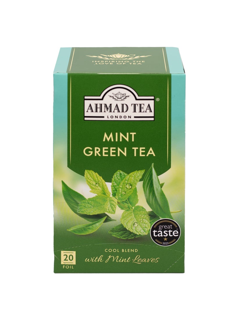 Ahmad Tea Mint Green Tea 20 Teabags (40g) - Image 1