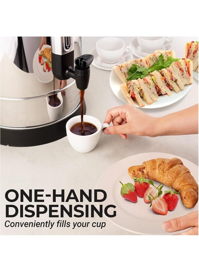 مايكروبلس غلاية مياه، سعة 8 لترات، استخدام بيد واحدة، ستانلس ستيل، غطاء قابل للقفل، مقياس مياه خارجي ومقابض باردة للمسة الأمان، 2000 واط فضي PS-4755 - Image 3