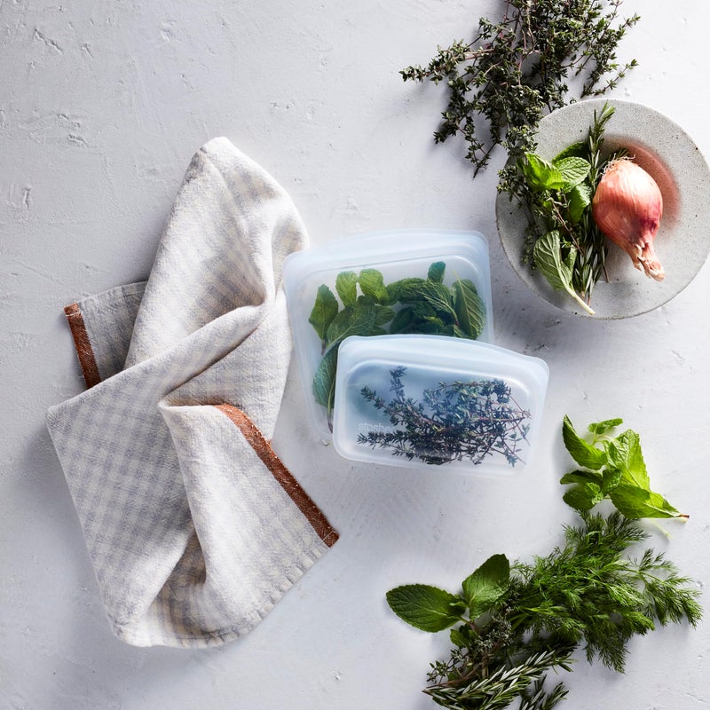 Stasher Silicone Reusable Storage Bag, Snack Bag, Reusable Freezer Bags, Microwave, Dishwasher, Oven Safe, Sous Vide, Premium Lunch Container, Eco Friendly, Leak-free, Food Storage Bags, 12 oz, Aqua - Image 2