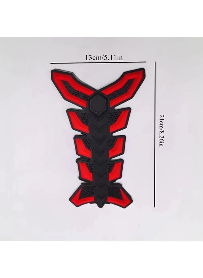 Black 3D Rubber Motorcycle Tank Sticker Durable Fuel Tank Protector Cover Decal - Image 3