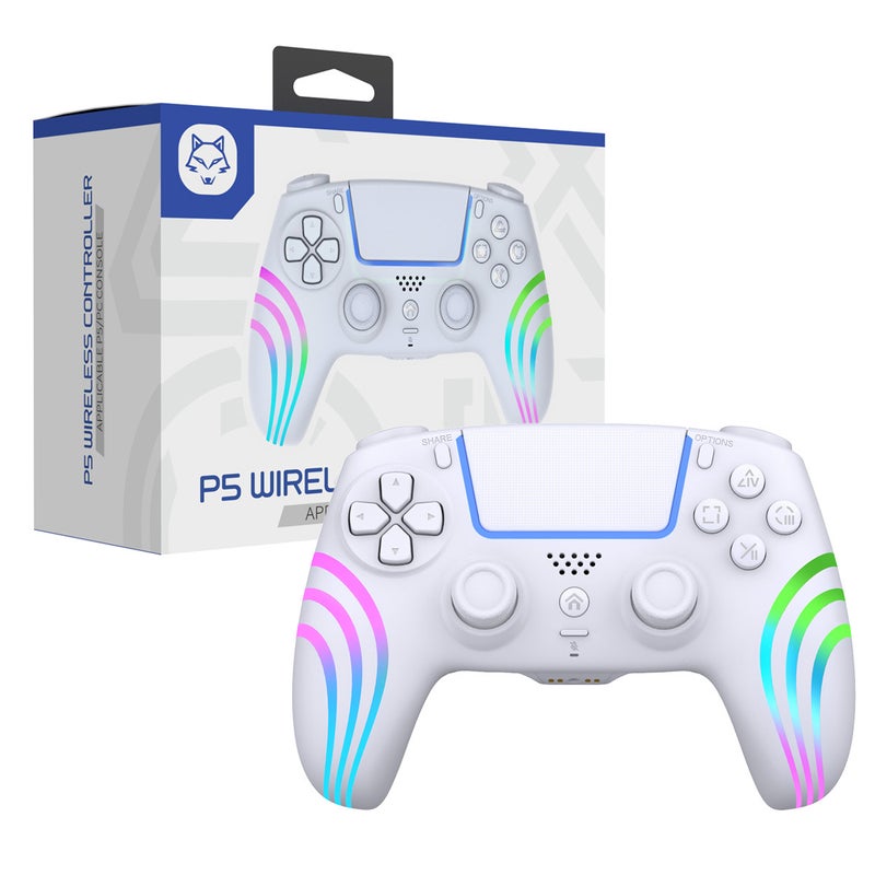 يد تحكم لاسلكية PS5 مع مشغلات هول وإضاءة RGB - Image 1