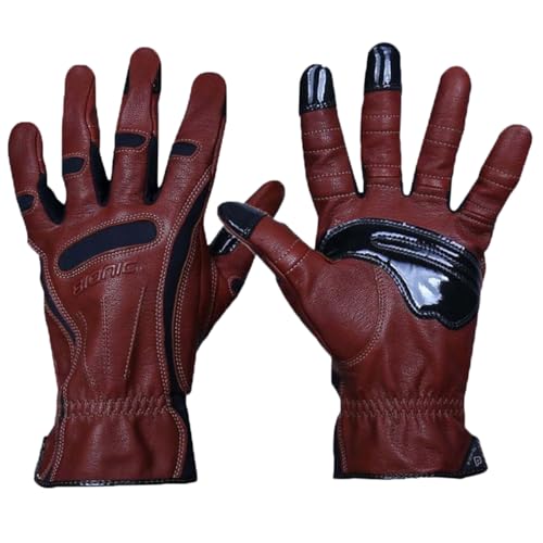 Bionic Mens Tough Pro with Natural Fit Premium Leather Work Gloves Large Brown - Image 1