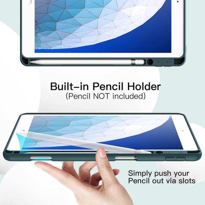 Jetech Case For Ipad Air 3 10.5-Inch 2019, 3Rd Generation And Ipad Pro 10.5 With Pencil Holder, Slim Tablet Cover With Soft Tpu Back, Auto Wake/Sleep Misty Blue - Image 5