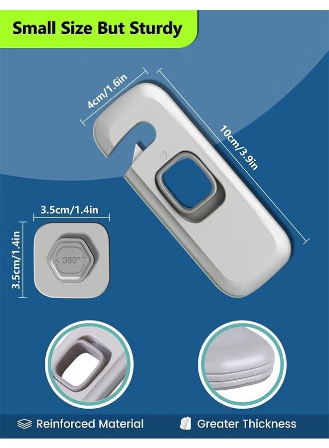 أقفال ثلاجة آمنة للأطفال، 5 قطع قفل ثلاجة مقاوم للأطفال، مزالج واقية ذاتية اللصق، أقفال أمان للأطفال بدون حفر، قفل مقاوم للقرص للأطفال الصغار والأطفال، قفل ثلاجة قوي لاصق ضد الأطفال، قفل أمان الطفل للثلاجة والأدراج وغسالة الأطباق والفرن والخزانة والخزانة - Image 2