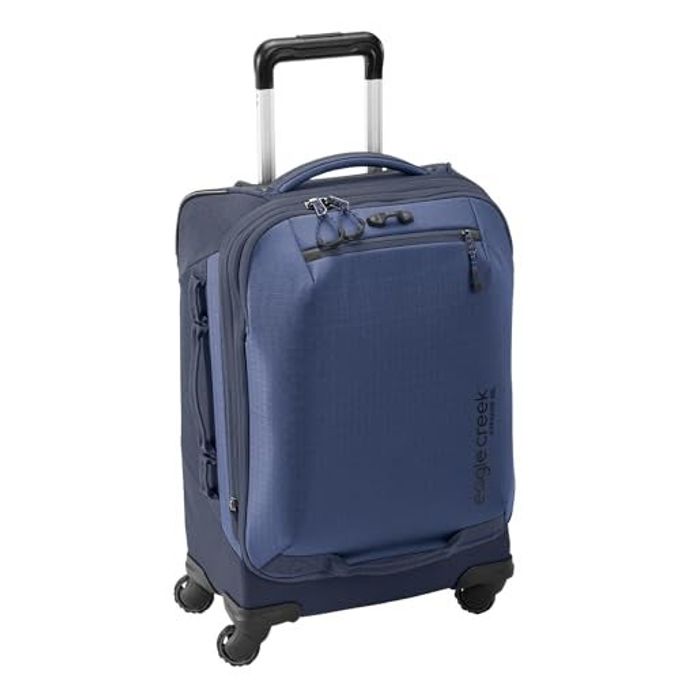 eagle creek Expanse 4-Wheel 21.5" International Carry-On Luggage Four-Wheel Carry-On Luggage For Easy Travel Lockable Zippers Expandable Main Compartment Telescoping Handles Pilot Blue - Image 1