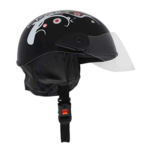 Sage Square Multi-Purpose Half Helmet for Men, Women (Large, Black Glossy Sticker Design 1) (Non-Motorized) - Image 2