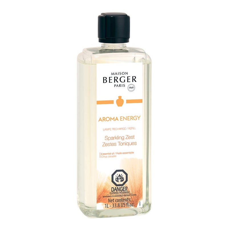 ميزون برجر Maison Berger - Sparkling Zest - Lampe Berger Spragrance Revill for Home Spragrance Oil Diffuser - Air Stremer - 33.8 Oonces Fluid - 1 Liter - Image 1