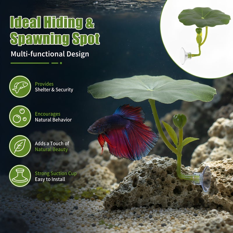 Artificial Leaf Betta Fish Resting Spot for Aquarium Decoration and Fish Accessories Ideal for Betta Fish Resting and Hiding - Image 3