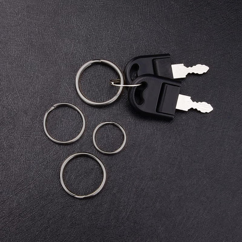 ChicAbode 80 Pcs Keyrings, Split Key Ring, Metal Connection Key Ring, Open Jump Rings, Not Easy To Rust, Easy To Install and Remove, for Bags, Keys, Decorations, Craft Making, 4 Sizes - Image 3