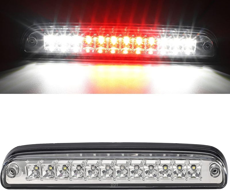 Partsam High Mount Stop Light Led 3rd Brake Light Replacement for F250 F350 F450 F550 1999-2016/Ranger/B series Third Brake Light Clear Rear Cab Roof Center Mount Brake Stop Tail Cargo Light Lamp - Image 1