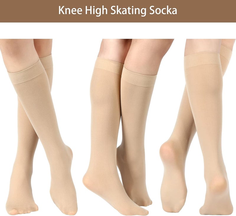 6 pairs of spring and summer thin skin tone medium tube socks, adult children's velvet calf socks (socks length about 40cm) - Image 4