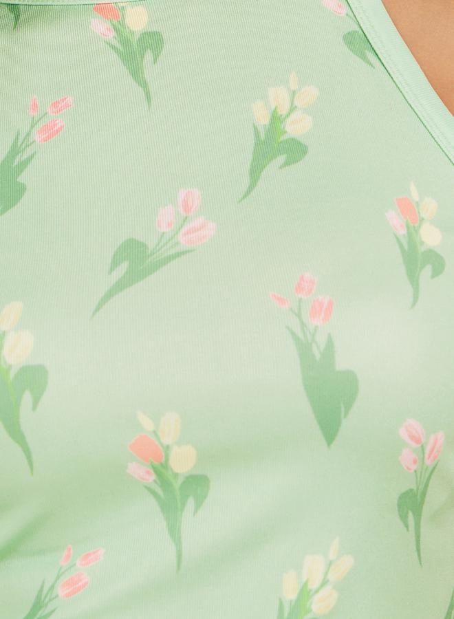 Styli Ribbed Floral Print Sleeveless Tank  - Image 4