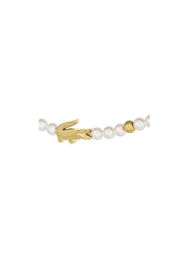 LACOSTE Matchpoint Collection Pearl Bracelet Unisex With Different Charms In Yellow Gold - 2040431 - Image 4