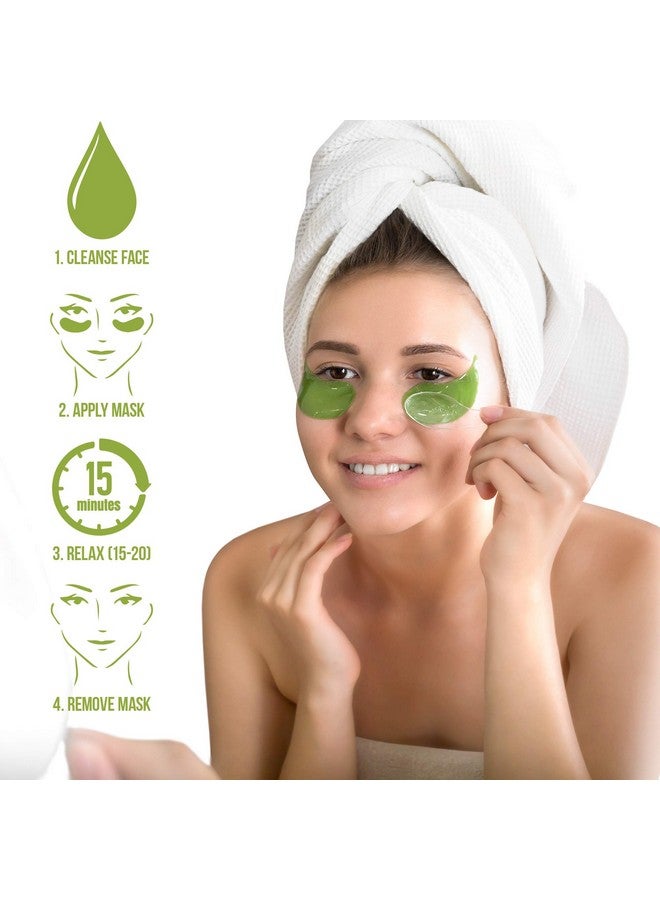 My Alle Care Aloe Vera Eye Treatment Mask (30 Pairs) Reduces Puffiness Wrinkles Puffy And Bags Under Eyes Lightens Dark Circles Undereye Patches Moisturizes And Anti Aging Skin Hydrogel Pads With Collagen - Image 3