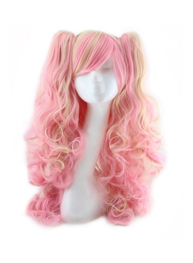 Loquat Anime Cosplay Hair Wig Pink/Beige - Image 1