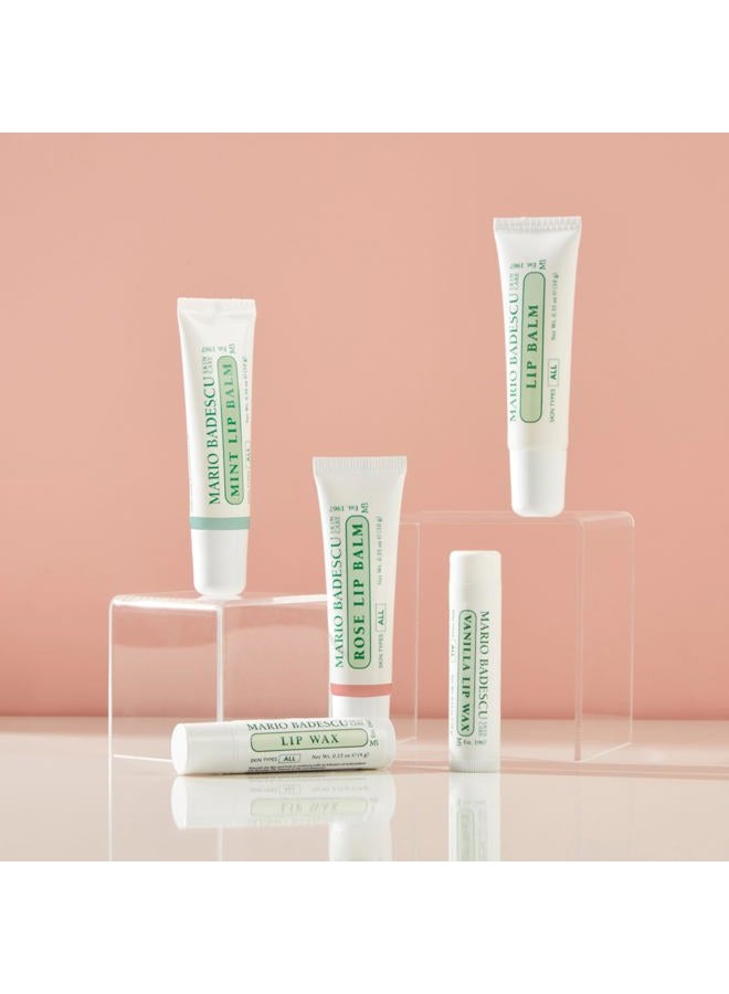 MARIO BADESCU Lip Balm for Dry Cracked Lips, Trio Pack Includes Mint, Rose, and Original Moisturizer, Ultra-Nourishing Care for Soft, Smooth and Supple Feel, 3 Count - Image 3