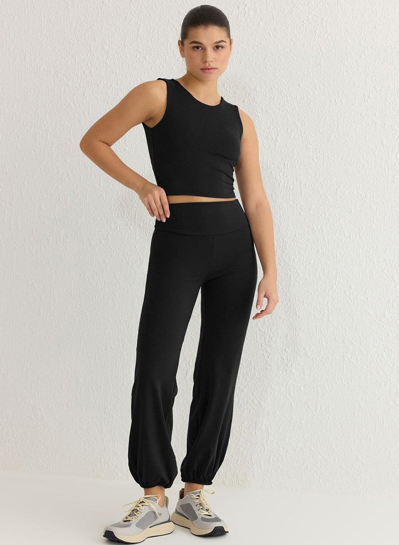 trendyol Scuba Fabric Black Sportswear Sweatpants - - Image 2
