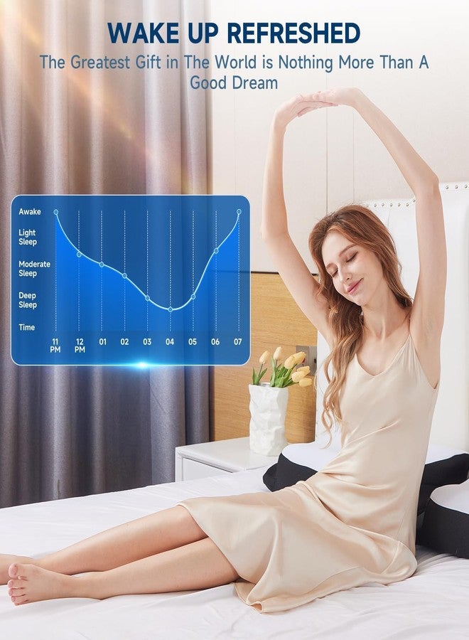 SUPA MODERN وسادة تبريد للرقبة أثناء النوم، وسادة جانبية مريحة للبالغين، وسادة تقويمية مريحة من إسفنج الذاكرة لتخفيف آلام الرقبة، وسادة للنوم على البطن مع غطاء فاخر بارد - Image 5