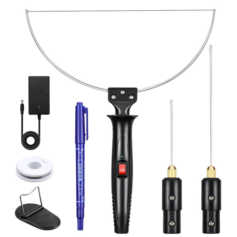 GOCHANGE 3 in 1 Foam Cutter Electric Styrofoam Cutting Tool, 100-240V / 18W Hot Knife Cutting Tool Foam with Electronic Adaptor for Small Cutting Project, DIY Craft, Foam Carving - Image 1