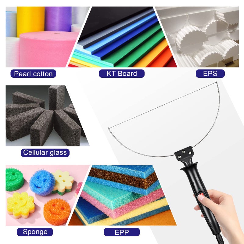 GOCHANGE 3 in 1 Foam Cutter Electric Styrofoam Cutting Tool, 100-240V / 18W Hot Knife Cutting Tool Foam with Electronic Adaptor for Small Cutting Project, DIY Craft, Foam Carving - Image 2
