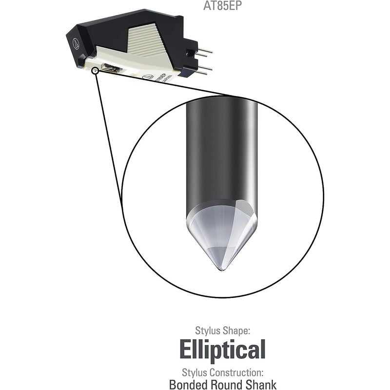 Audio-Technica AT85EP Turntable Cartridge with Elliptical Stylus P Mount - Image 2