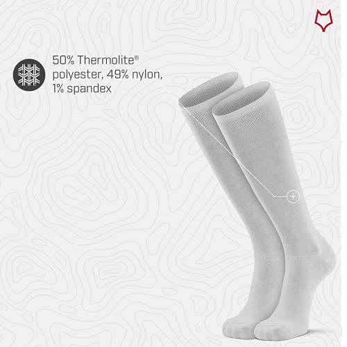 FOX RIVER FoxRiver Standard Dry Therm-A-Wick Ultra-Lightweight Liner Over-The-Calf Socks, White, Medium - Image 4