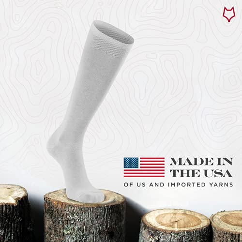 FOX RIVER FoxRiver Standard Dry Therm-A-Wick Ultra-Lightweight Liner Over-The-Calf Socks, White, Medium - Image 2