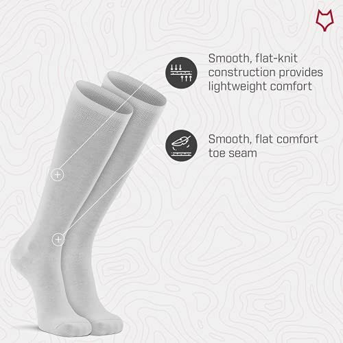 FOX RIVER FoxRiver Standard Dry Therm-A-Wick Ultra-Lightweight Liner Over-The-Calf Socks, White, Medium - Image 3