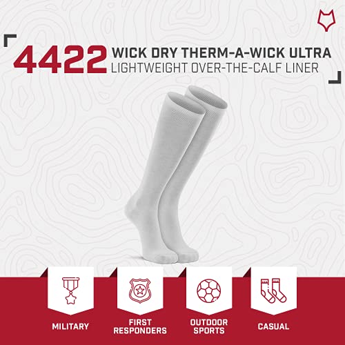 FOX RIVER FoxRiver Standard Dry Therm-A-Wick Ultra-Lightweight Liner Over-The-Calf Socks, White, Medium - Image 5