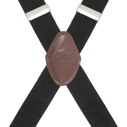 Peluche Novelist Charmer Black & Brown X Back 8 Clips Suspender (Strap Width- 3.5cm) - Image 5