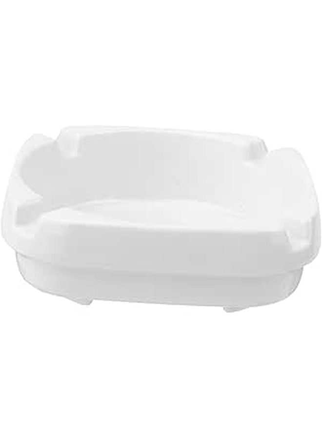 White Square Ashtray Imitation Porcelain Indoor Outdoor Smoking Cigarettes - Image 1