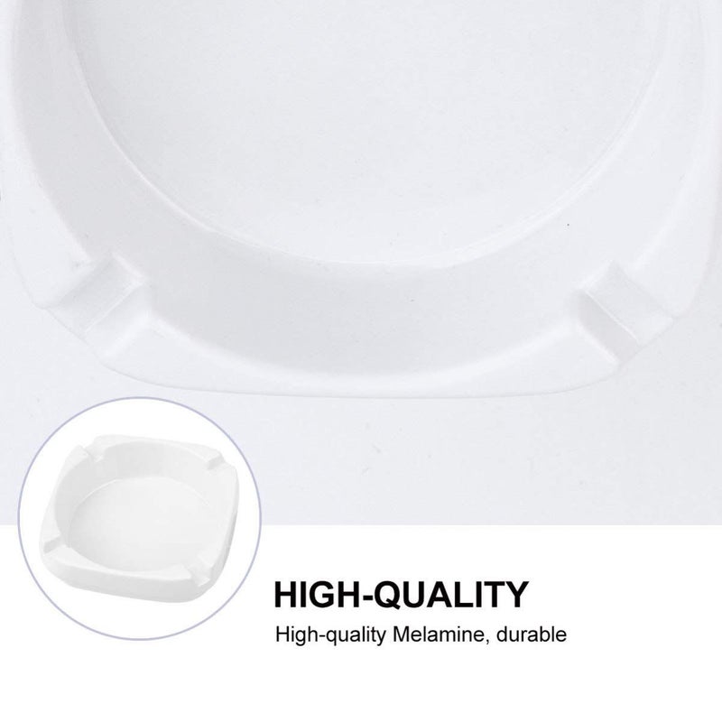 White Square Ashtray Imitation Porcelain Indoor Outdoor Smoking Cigarettes - Image 4