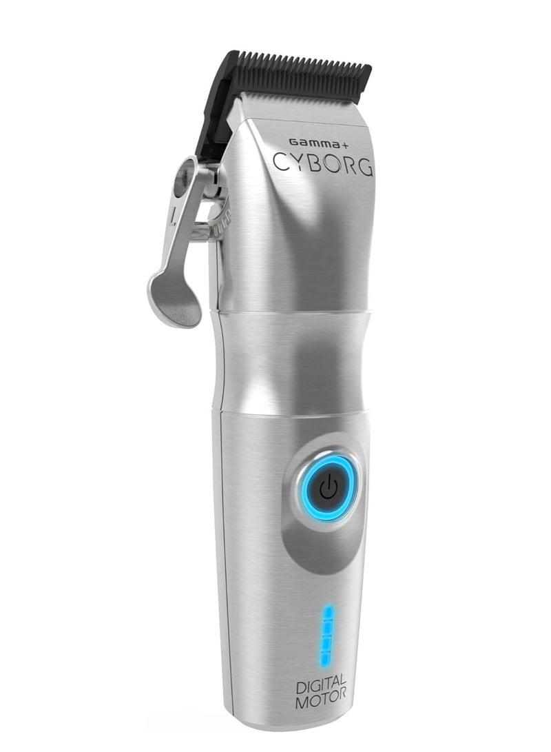 جاما+ ماكينة قص الشعر الاحترافية GAMMA+ Cyborg المعدنية اللاسلكية المريحة مع محرك رقمي بدون فرشاة - Image 2