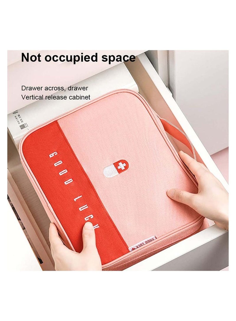 SYOSI Empty First Aid Bags Travel Medical Supplies Cosmetic Organizer Insulated Medicine Bag Convenient Safety Kit Suit for Family Outdoors Hiking Camping Car Office Workplace - Image 3