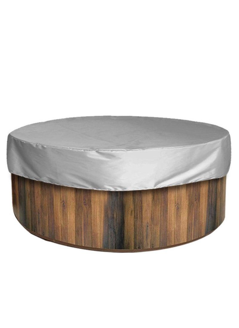 Generic - Hot Tub Cover Waterproof Outdoor Heavy Duty Portable Patio Round Inflatable Hot Tub Spa Cover Protector Bathtub Pool Dust Covers（Grey） ﻿ - Image 1